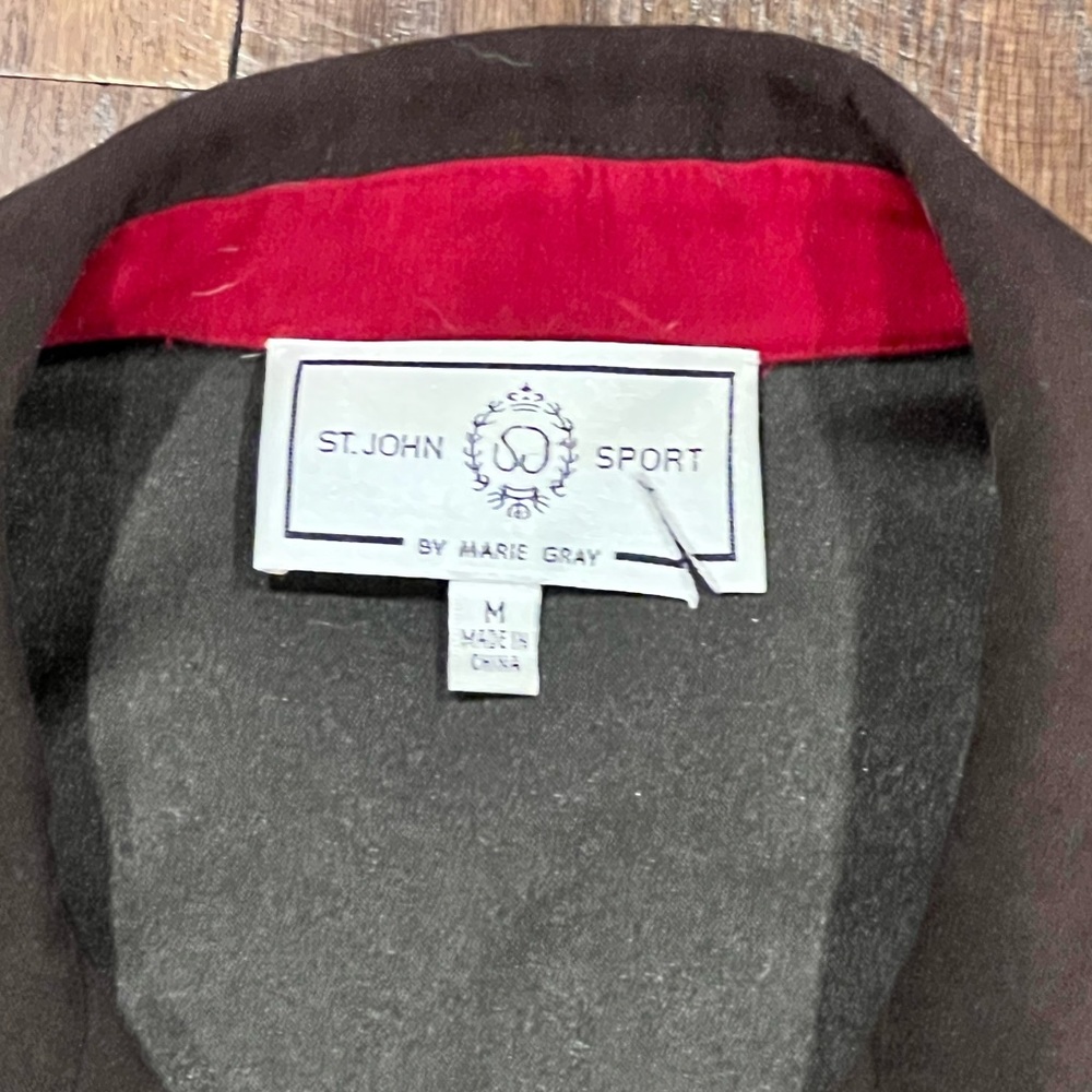 St. John Sport Jacket Patch Pockets Snap Closure - image 7